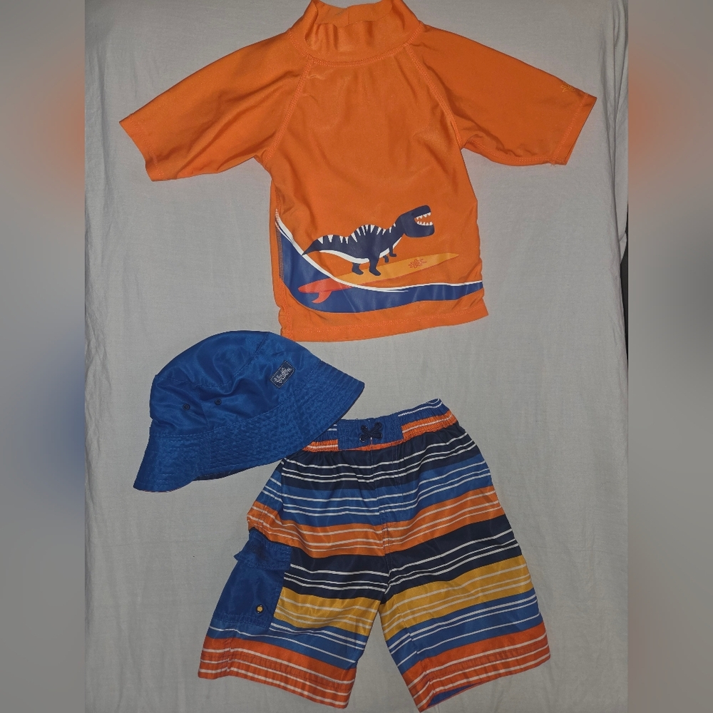 UV Skinz 3pc Dinosaur Striped Swim Set 6